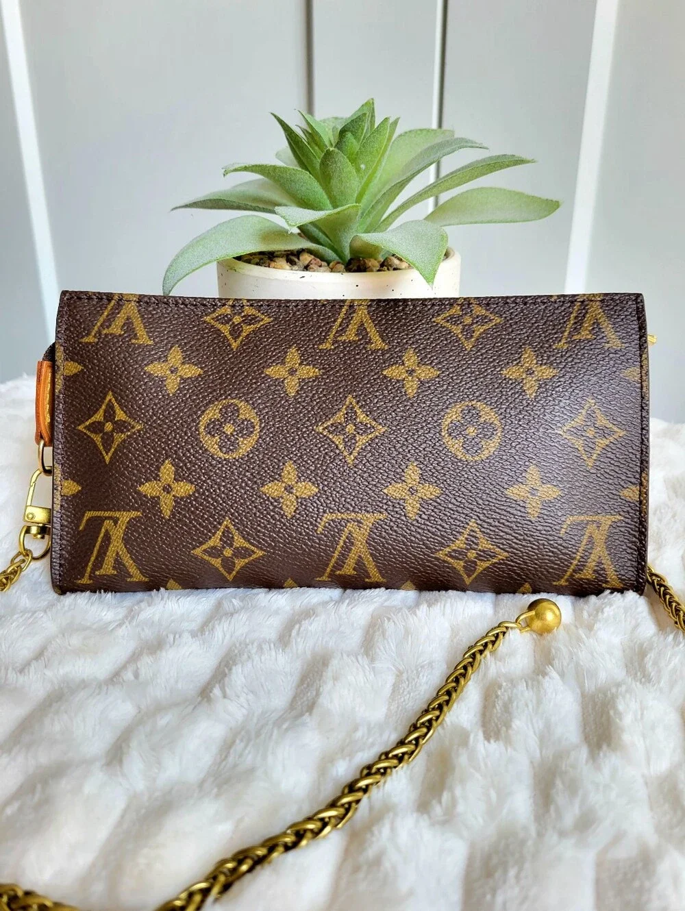💕LOUIS VUITTON Chain Crossbody Shoulder Bag Monogram